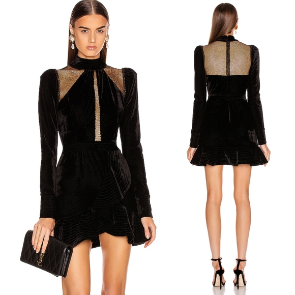 Patbo Velvet And Lurex Mini Dress 